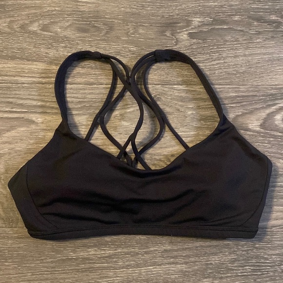 lululemon athletica Other - Lululemon Free to be Zen Black Multi Strap/Strappy Back Sports Bra Size 6
